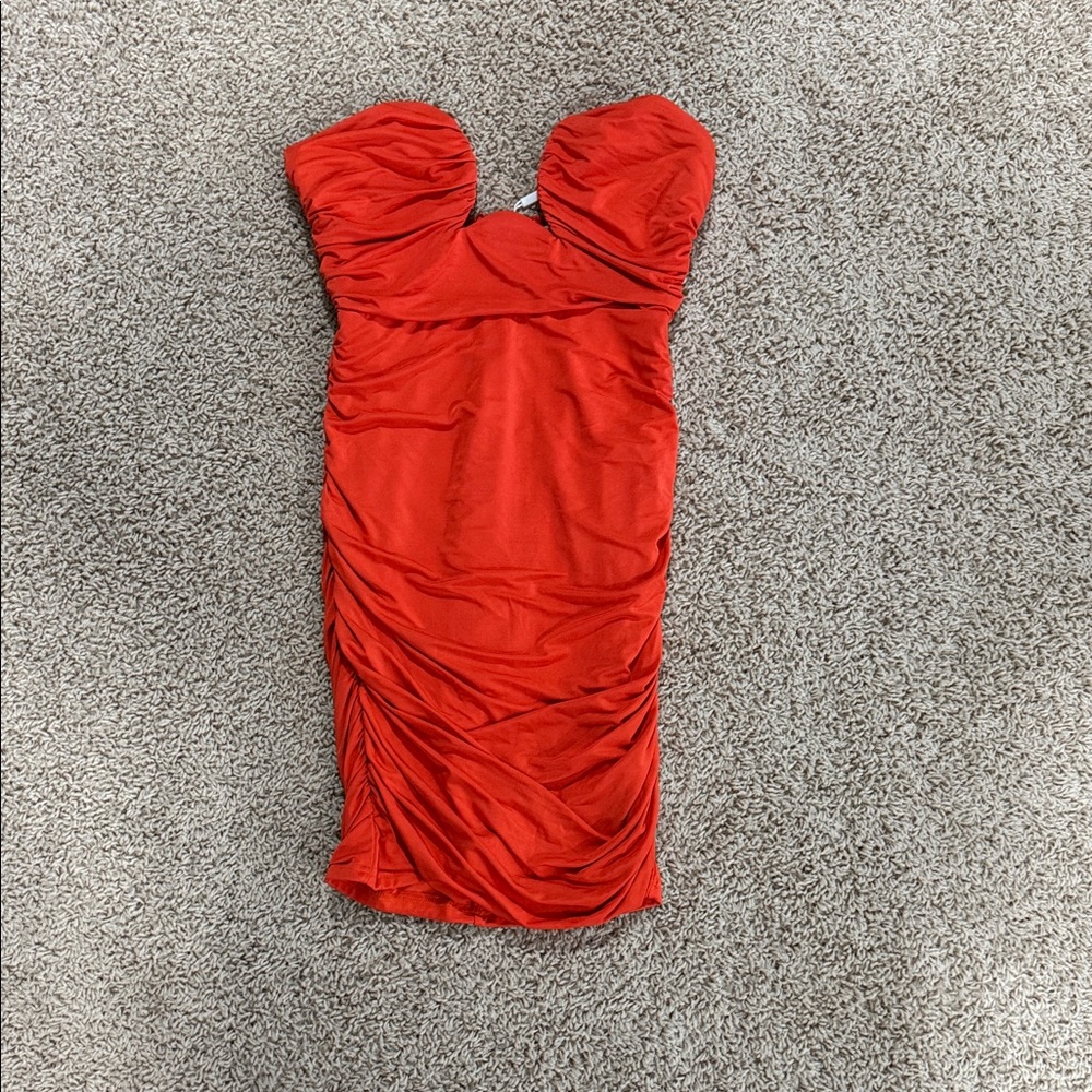 Elegant Orange Women's Dress